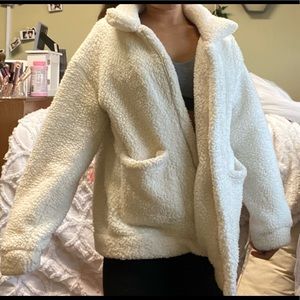 Cream Sherpa jacket
